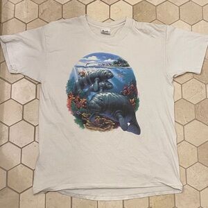 Vintage Y2K Manatee Tshirt